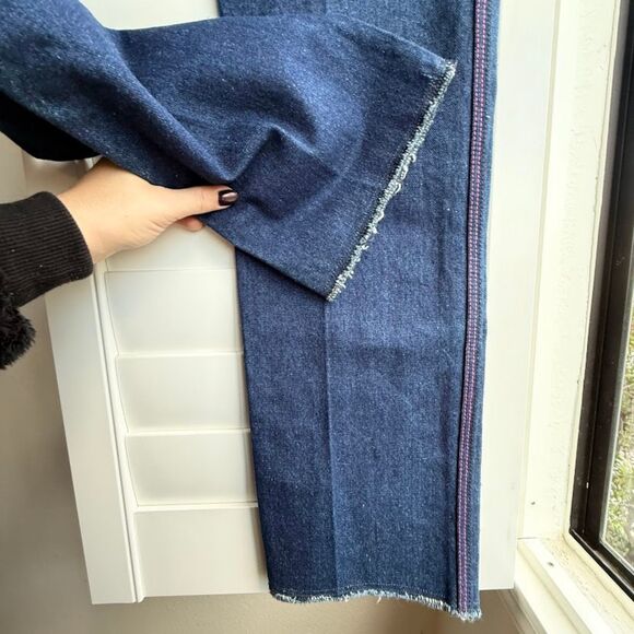 VTG 1970s Sergio Valente Pink Topstich Straight Leg Blue Jeans 27" NWT deadstock - Picture 6 of 10